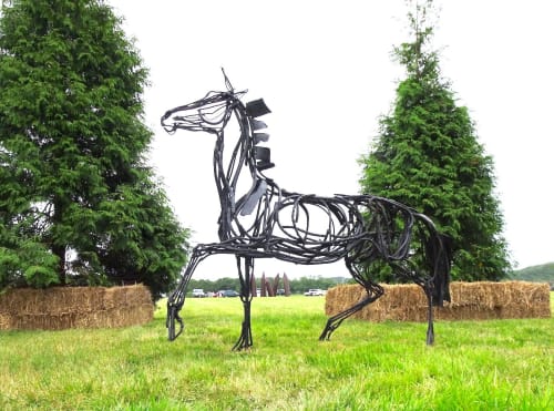 Aurora Running Black | Public Sculptures by Wendy Klemperer Art Inc | The Medical Center of Aurora in Aurora