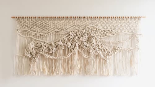 Blizzard Macrame | Macrame Wall Hanging by Fiber Motel by Janet Jane