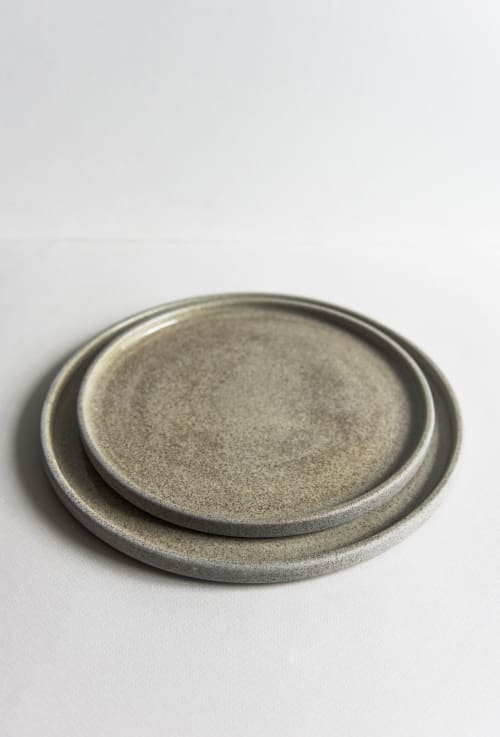Stoneware Dinner Plates "Concrete" | Dinnerware by Creating Comfort Lab