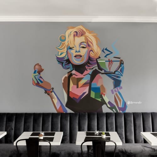 Marilyn Monroe | Murals by Juan Pablo Reyes | Nuka Cafe in Los Angeles