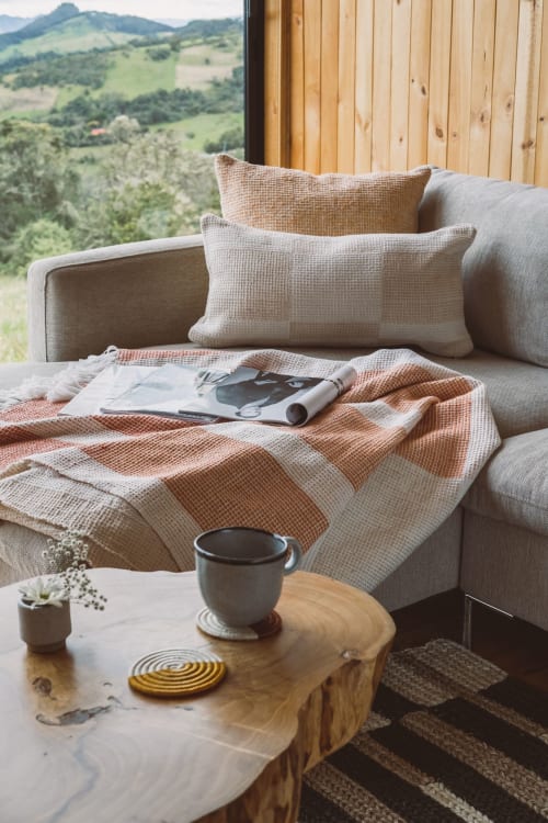 Tolima Lumbar Nieve Cream Pillow Case | Pillows by ZUAHAZA | Finca San Felipe in La Calera