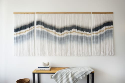 Three Part fiber art wall hanging | Macrame Wall Hanging in Wall Hangings by WOOL + ROPE