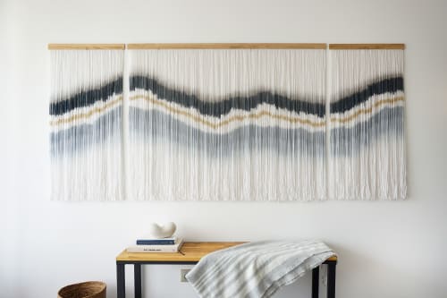 Three Part fiber art wall hanging | Wall Hangings by WOOL + ROPE