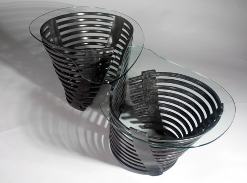 Bent Lamination Glass Top Coffee Table | Tables by Alicia Dietz Studios