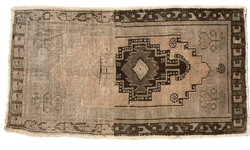 Vintage Turkish rug doormat | 2.2 x 4.2 | Small Rug in Rugs by Vintage Loomz