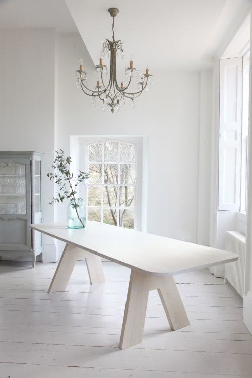 Bespoke bleached oak dining table | Tables by Design by Timber