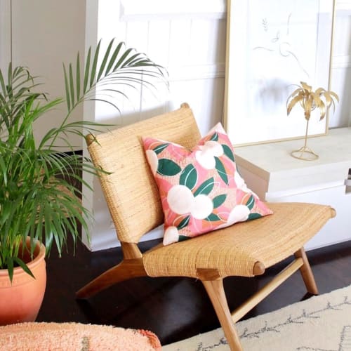 Pink Terracotta Hakea Cushion | Pillows by Tribe & Temple
