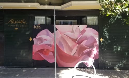 Camellia | Street Murals by Nora Bruhn (Konorebi) | Absinthe Brasserie & Bar in San Francisco