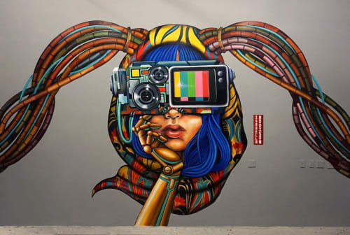 Vrex Lounge Mural | Murals by Isabella Addison | Rex Baron Boca in Boca Raton
