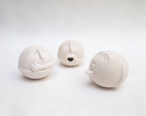 Blown Away, Affection & Embrace (all together) | Sculptures by Aman Khanna (Claymen)ˇ | Claymen Gallery Store in New Delhi