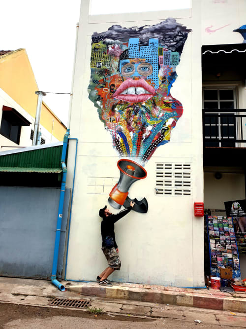 Express Your Self (Dawwin Hometel, Chiang Mai) | Murals by Vally_M_Art | Chiang Mai in Chiang Mai