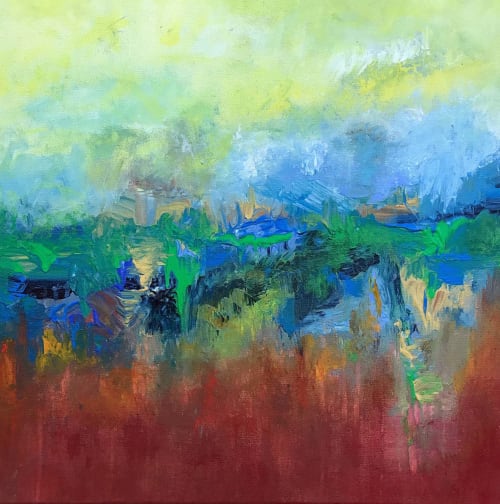 A Place Far Away Acrylic Contemporary Abstract | Oil And Acrylic Painting in Paintings by Strokes by Red - Red (Linda Harrison)