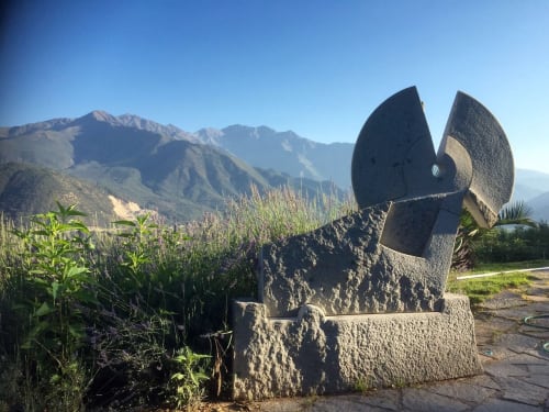 Sheresade Stone Granite | Public Sculptures by Francisco Gazitua | Casona San Juan de Pirque in Pirque