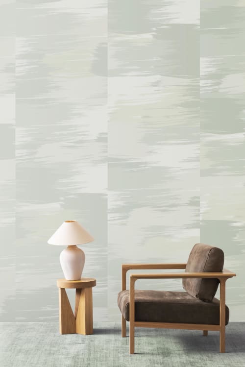 Mirage Grasscloth - Olive | Murals by Emma Hayes