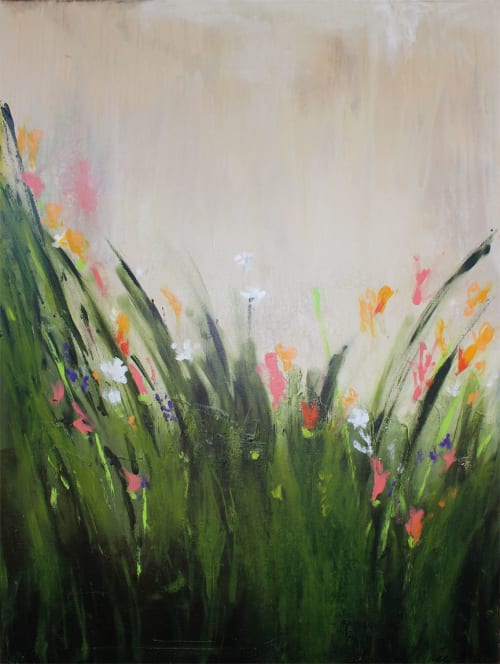 Meadowlawn | Oil And Acrylic Painting in Paintings by Rae Broyles Abstract Mixed Media | The Chesapeake in Newport News