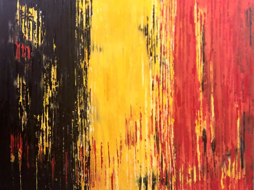 Abstract Belgian Flag | Paintings by KARDIMAGO