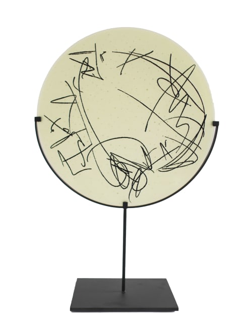 Turquoise Scribe Disc | Sculptures by The Goodman Studio