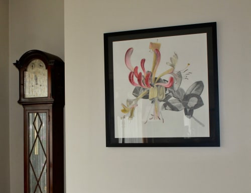 Honeysuckle drawing, | Art & Wall Decor by Joanne Linsdell