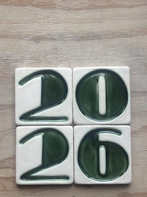 5x5 Address Number Ceramic Tile | Tiles by Lea Nigel Studios | River Lodge in Paso Robles