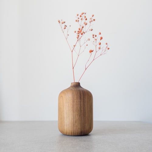 Wooden Vase Twin Type 01 | Ornament in Decorative Objects by Foia