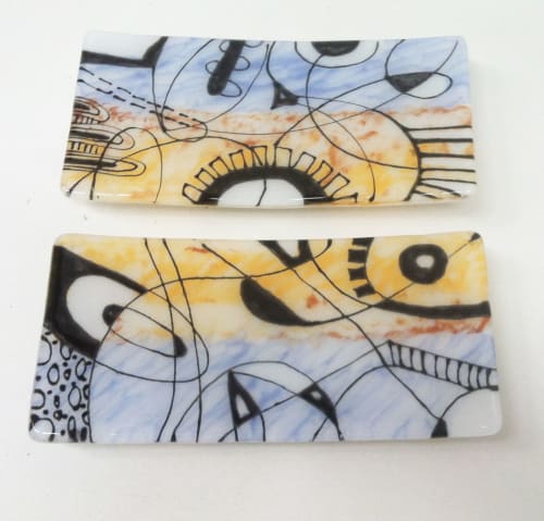 Fused glass functional work | Plate in Dinnerware by Reddy Made Designs