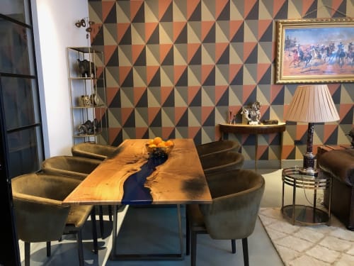 Burr Oak River Dining Table | Tables by Fine Line Woodworks