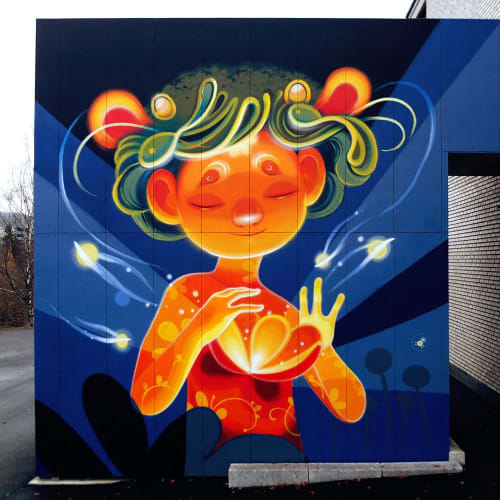 Nurture Light | Street Murals by Animalitoland | Haugenstua skole in Stovner