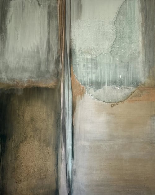 Gilded Current | Mixed Media in Paintings by El Løvaas