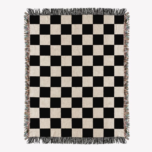 Checkers woven throw blanket. 04 | Linens & Bedding by forn Studio by Anna Pepe