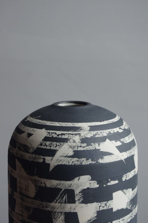 Striped Acorn Vase | Vases & Vessels by Studiolo Artale