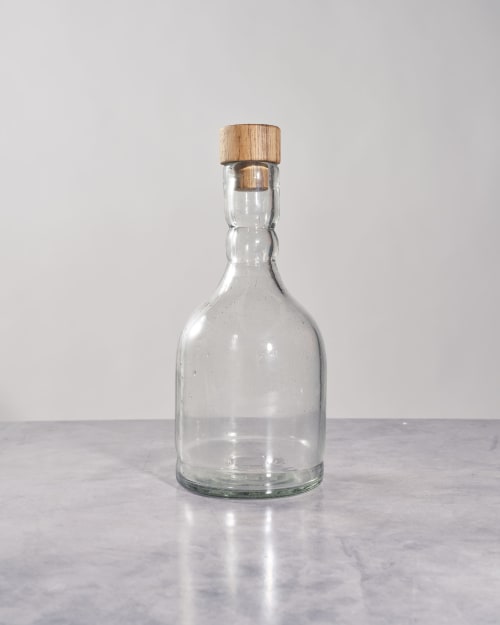 Hand Blown Glass Decanter/Bottle for Water, Whiskey Wine | Vessels & Containers by TerraKlay