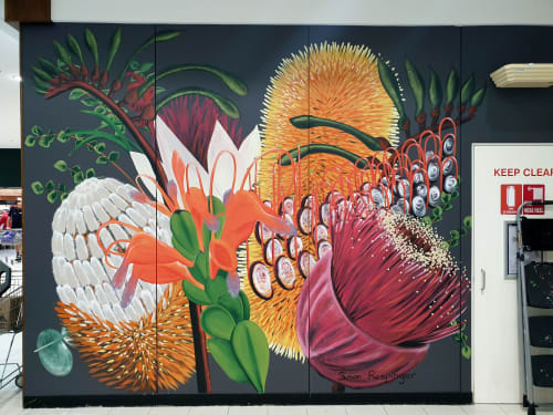 Native Flowers | Murals by Susan Respinger | Woodvale Boulevard Shopping Centre in Woodvale