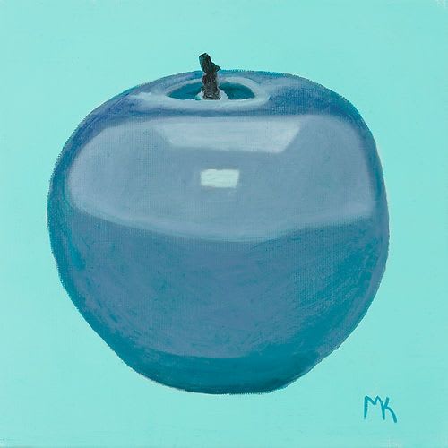 Blue Apple (Print) | Prints in Paintings by Michelle Keib Art