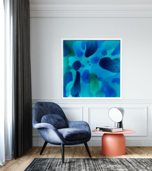 Blue Luminescence | Mixed Media by Maria Bacha