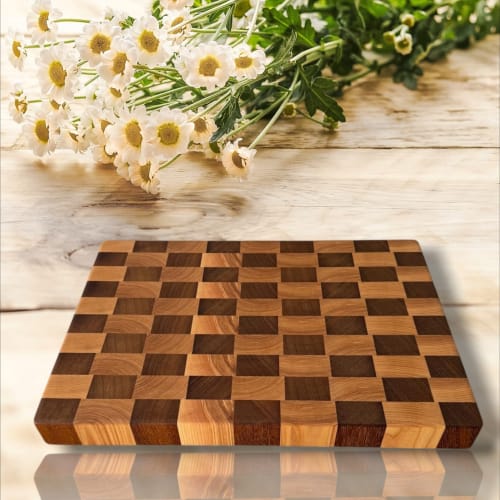 Handmade End Grain Cutting Board, Ireko-Ash Butcher Block | Serveware by Halohope Design