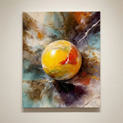Cosmic Sphere — Abstract Celestial Canvas Art | Paintings by Alpenglow Workshop