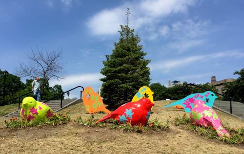 Flying High for Equality | Public Sculptures by Nancy Saleme | Joyce Kilmer Park, Bronx in Bronx