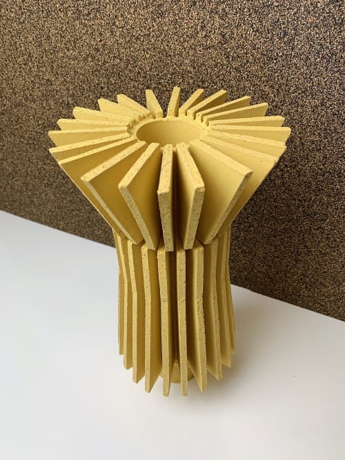 Barbican Ceramic Vessel - Yellow | Vase in Vases & Vessels by Andrew Walker Ceramics | Private Residence, Sheffield in Sheffield