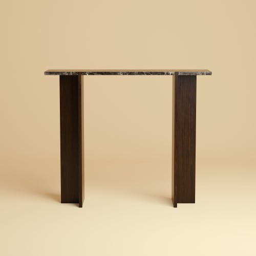 Dark Marble and Oak Console Table - MAHA by Lebanto | Tables by Lebanto