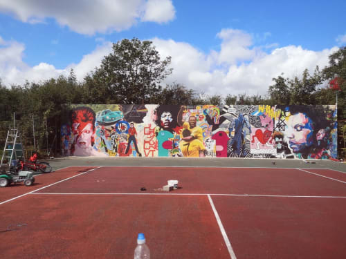 Adrian Haworth’s Heroes Wall | Murals by Nina Camplin | Camrose in Camrose