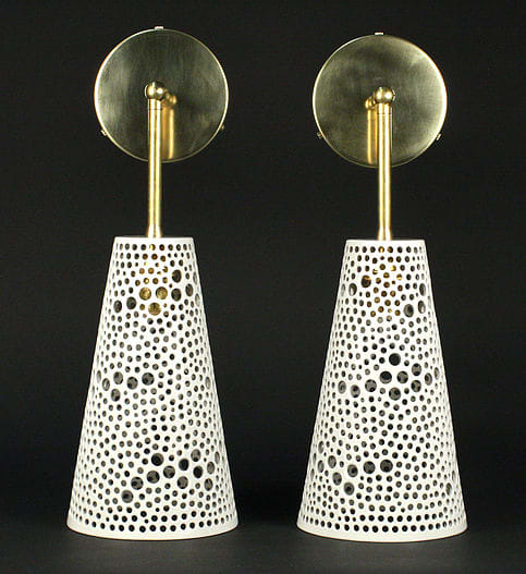 Zay ceramic sconce | Sconces by Ryan Mennealy Ceramics
