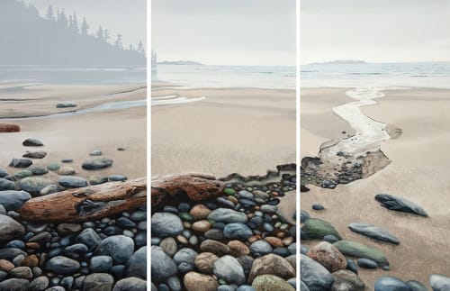 Painting inspired by Florencia Bay in Ucluelet BC | Paintings by Kelly Corbett