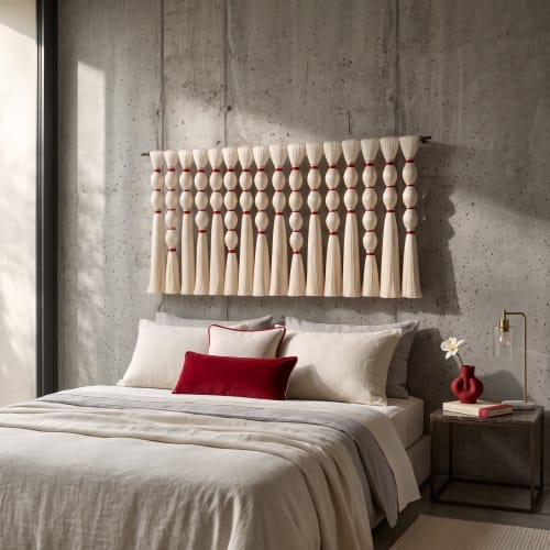 Large Textile Art, Acoustic Fiber Sculpture | Macrame Wall Hanging in Wall Hangings by Sarmal Design