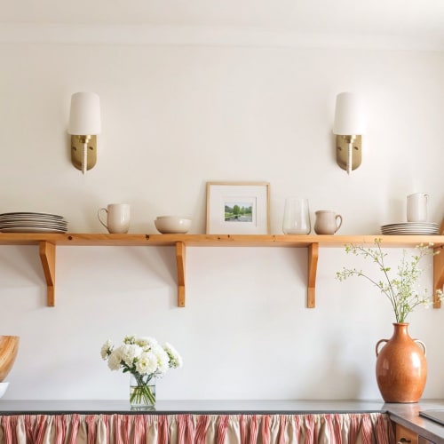 Knit Woven Lamp Sconce with mouth blown glass shade | Sconces by Light and Fiber