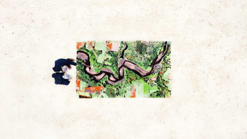 Pays'Âges - Laïta River | Wall Hangings by Dorian Étienne • Design Studio | Abbatial site of Saint-Maurice in Clohars-Carnoët