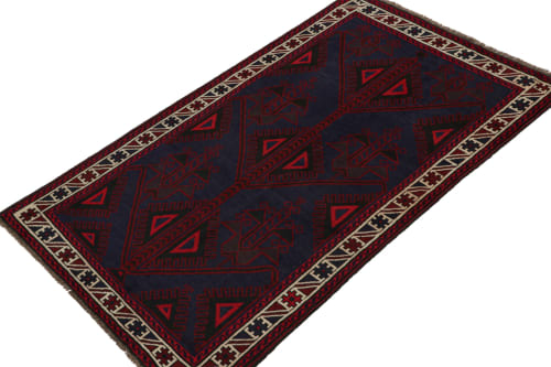 Rug & Kilim’s Baluch Tribal Rug with Colorful Geometric | Rugs by Rug and Kilim