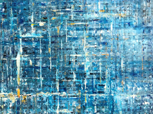 Blue Water | Oil And Acrylic Painting in Paintings by KARDIMAGO