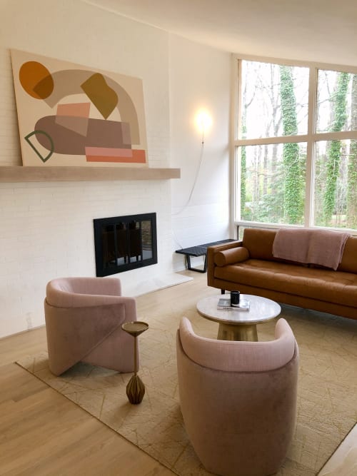 Deconstruction with Mauve | Oil And Acrylic Painting in Paintings by Figure Form