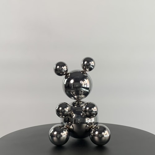 Small Stainless Steel Bear 'Sandy' | Sculptures by IRENA TONE