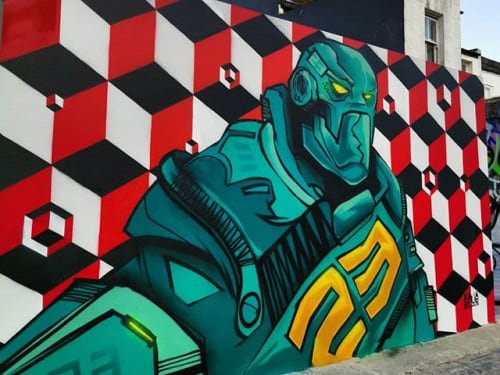 ISO ROBOT | Street Murals by SNUB23